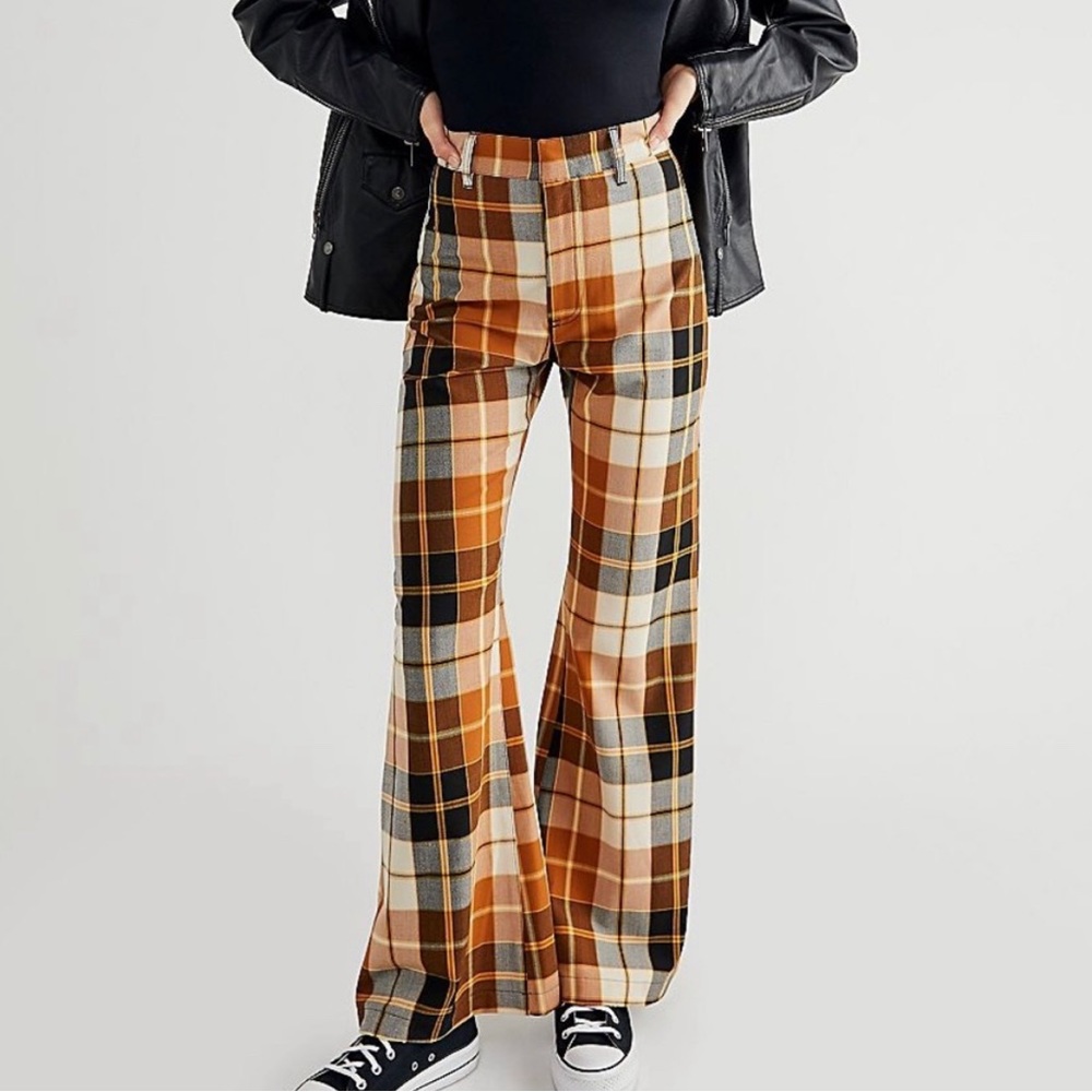 Free People Plaid Jules Pant